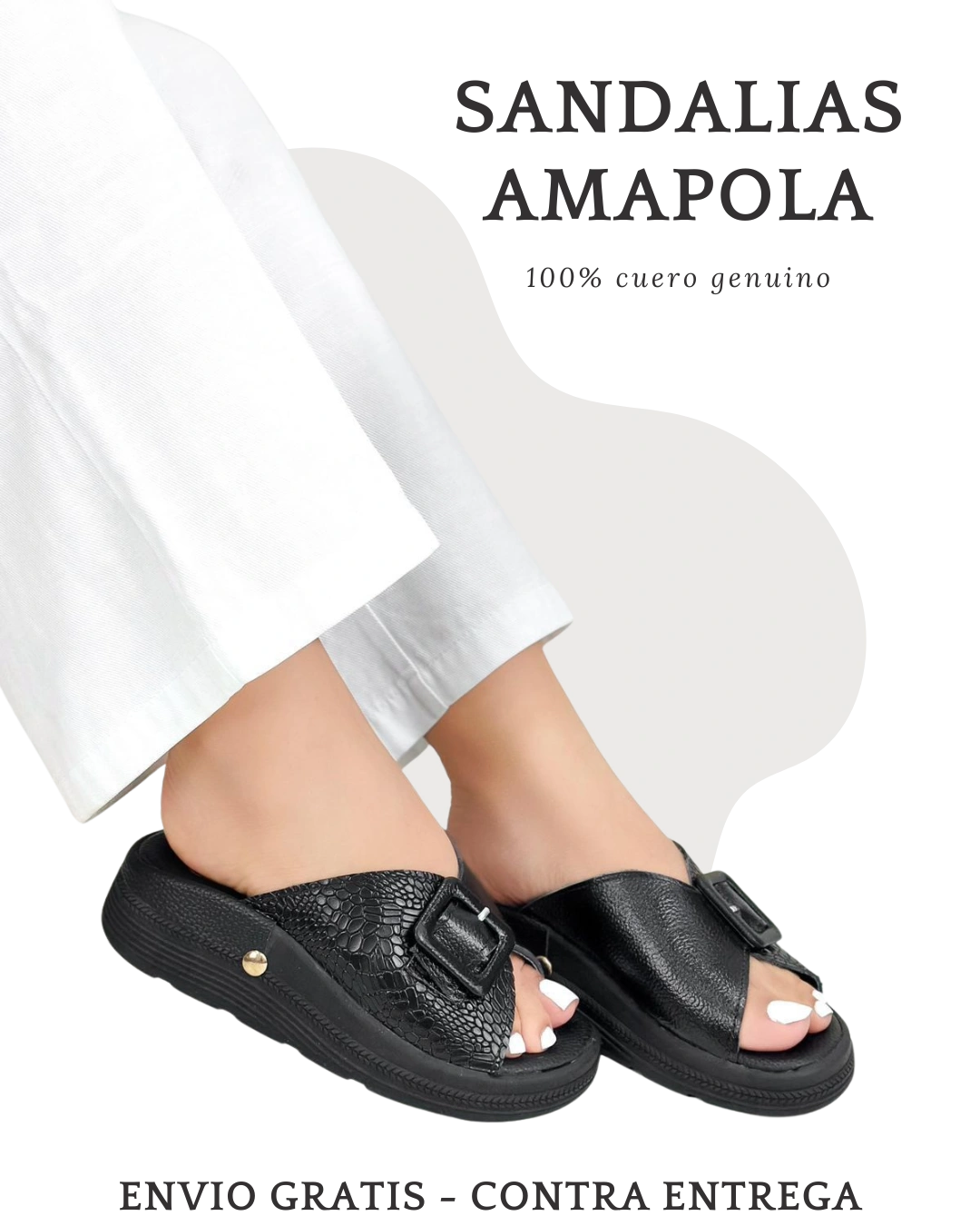 SANDALIAS AMAPOLA EN CUERO
